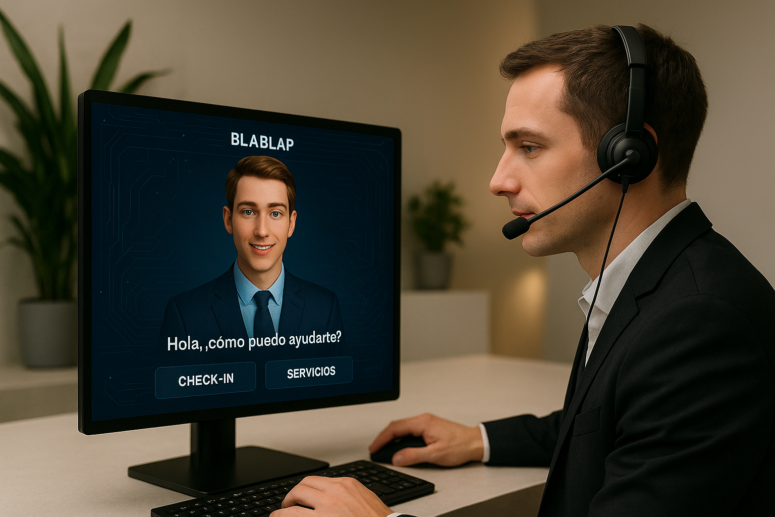 Trabajador digital BLABLAP en acción